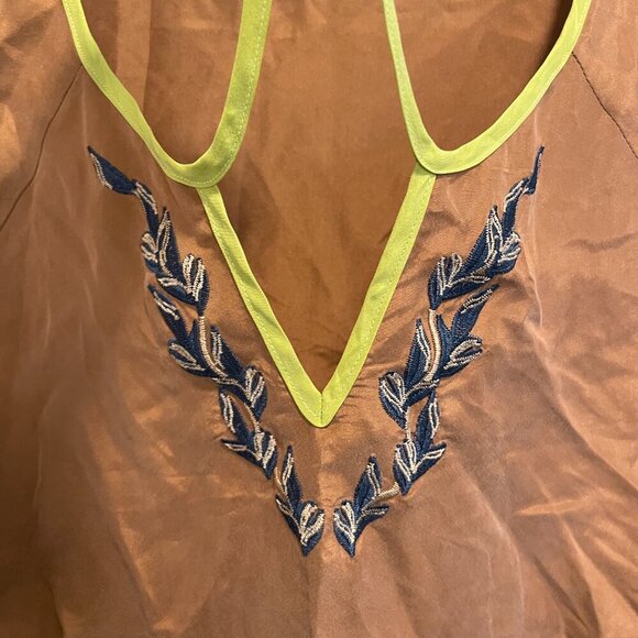 Sigrid Olsen Signature 100% Silk Embroidered Blouse S - Picture 2 of 5